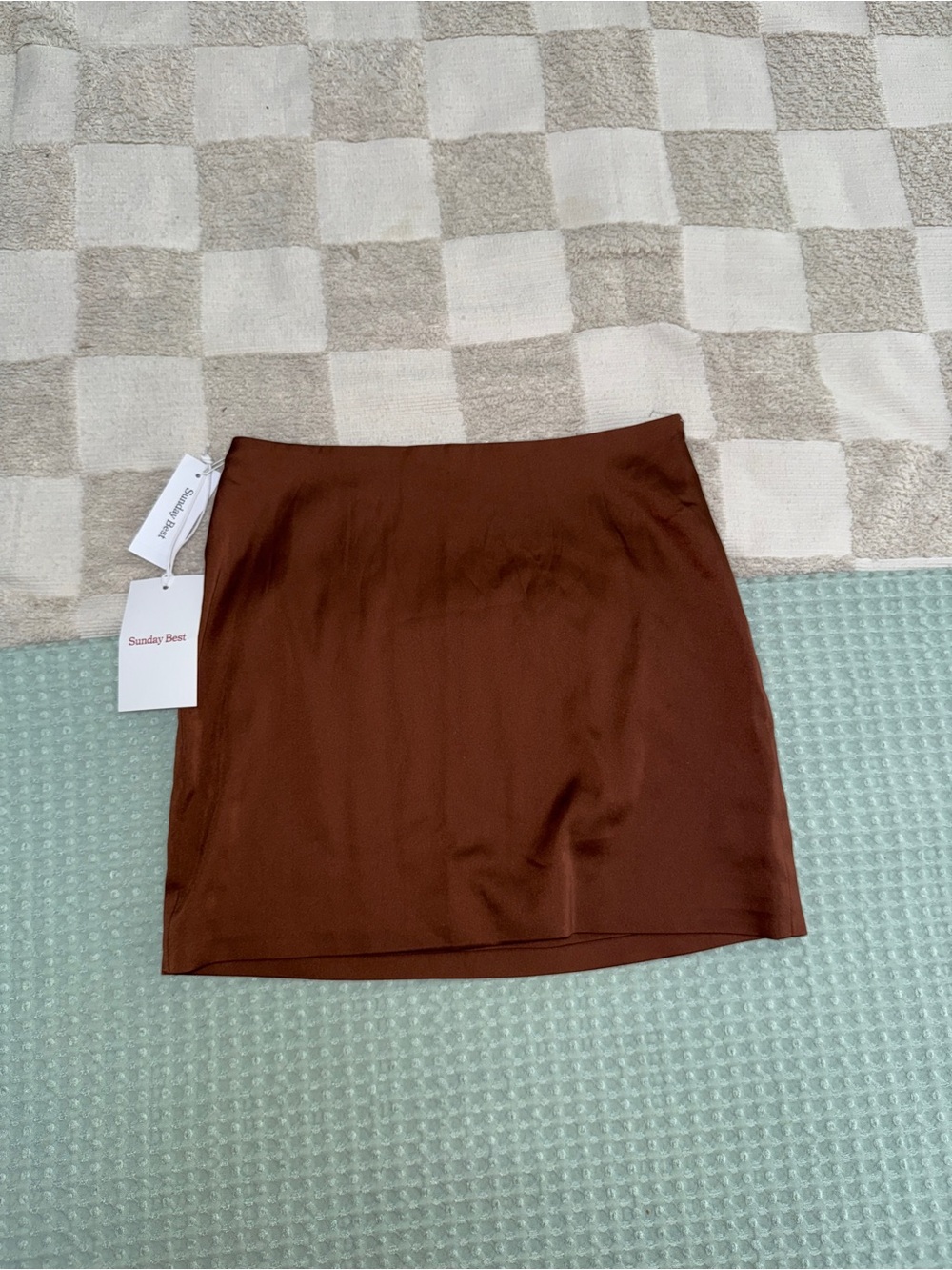 NWT‎ Sunday Best Cognac Mini Skirt 00